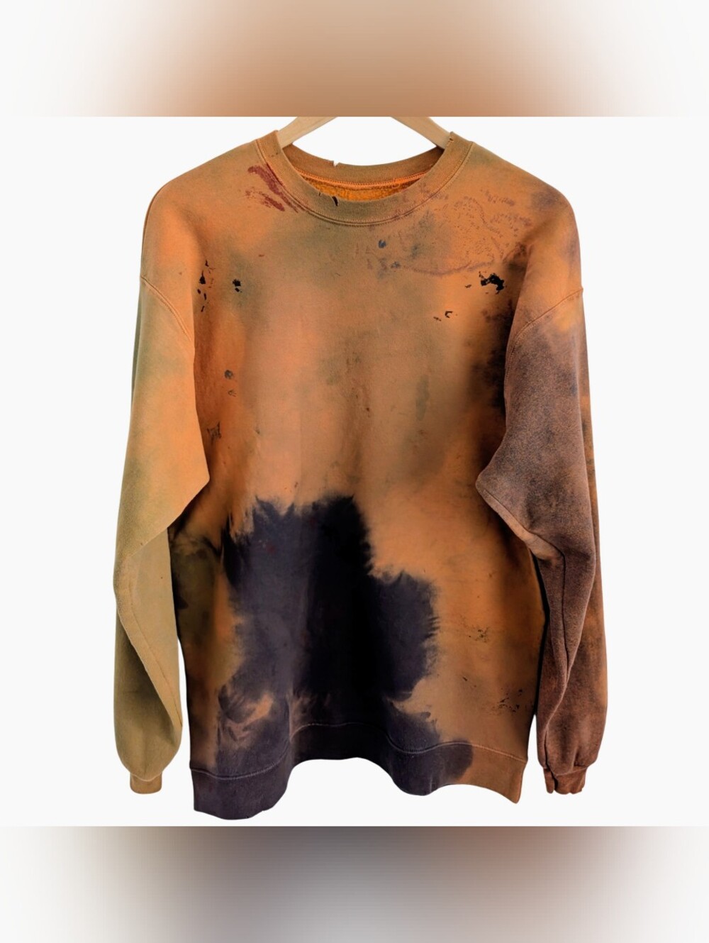 Hand-Dyed Distressed Crewneck (Men’s Size L)
